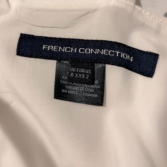 French Connection Whisper Light Square Neck Mini Dress / White Sz 2 / bride - Picture 7 of 7